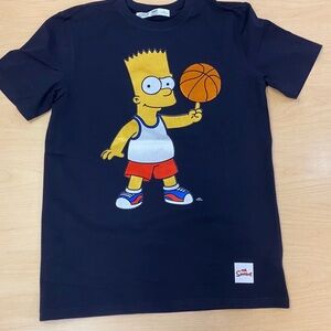 Men's Navy Blue Bart Simpson Graphic Tee